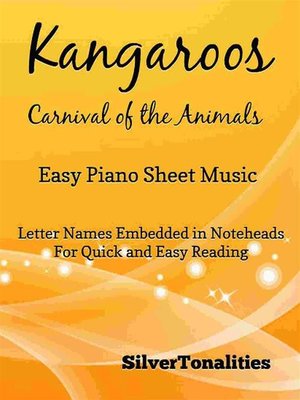 cover image of Kangaroos Carnival of the Animals Easy Piano Sheet Music